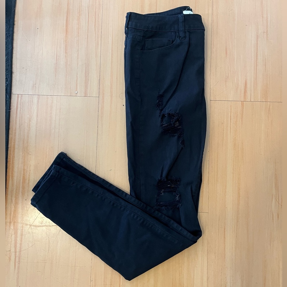 Black ripped jeans